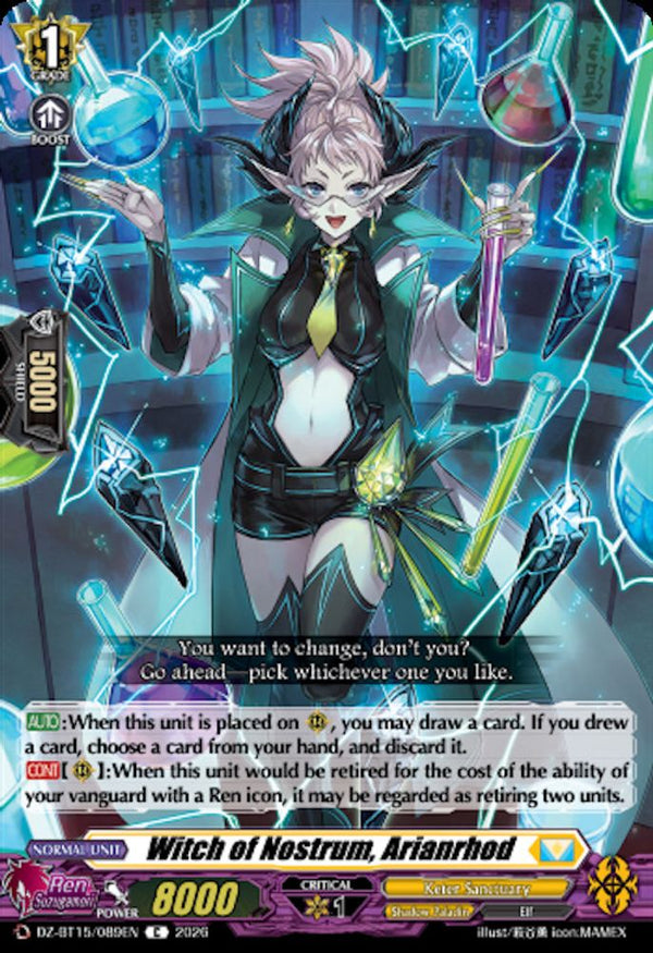 Witch of Nostrum, Arianrhod - DZ-BT15/089EN - Common