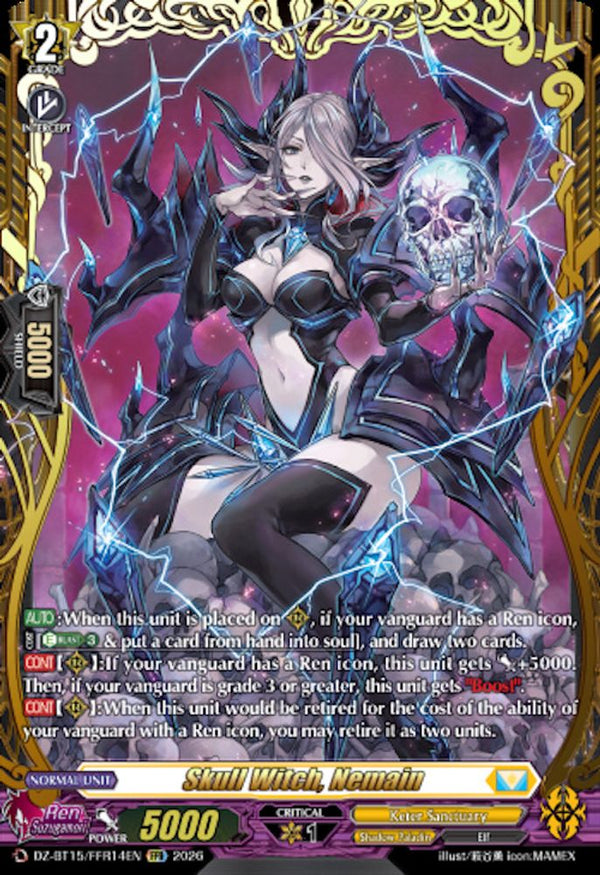 Skull Witch, Nemain (FFR) - DZ-BT15/FFR14EN - Double Frame Rare