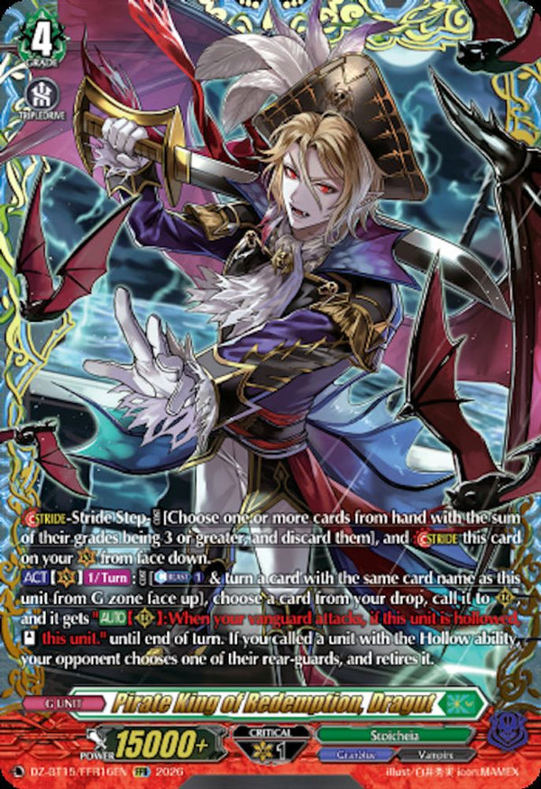Pirate King of Redemption, Dragut (FFR) - DZ-BT15/FFR16EN - Double Frame Rare
