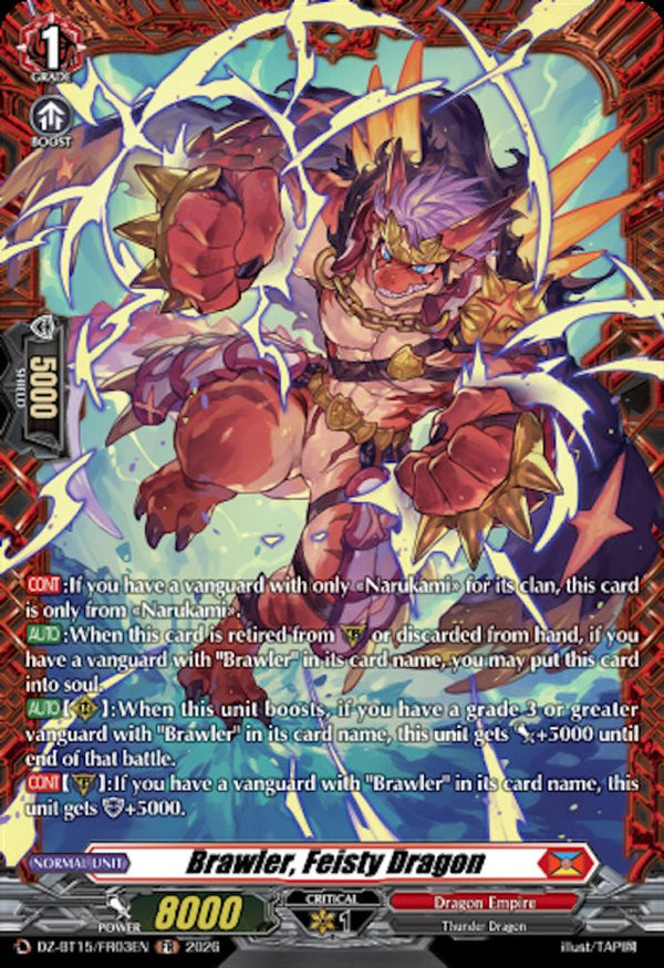 Brawler, Feisty Dragon (FR) - DZ-BT15/FR03EN - Frame Rare