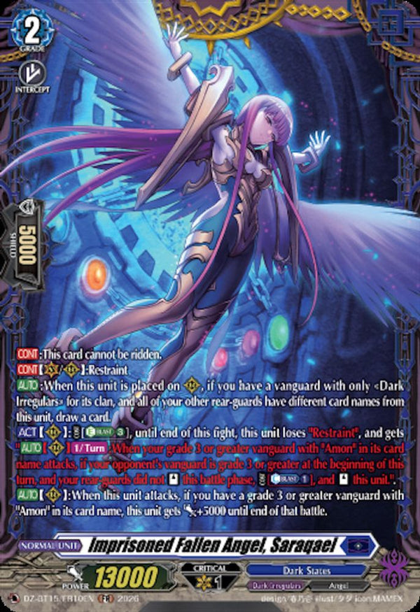 Imprisoned Fallen Angel, Saraqael (FR) - DZ-BT15/FR10EN - Frame Rare