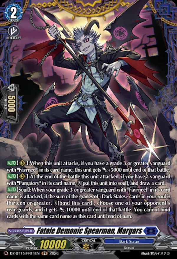 Fatale Demonic Spearman, Margars (FR) - DZ-BT15/FR11EN - Frame Rare