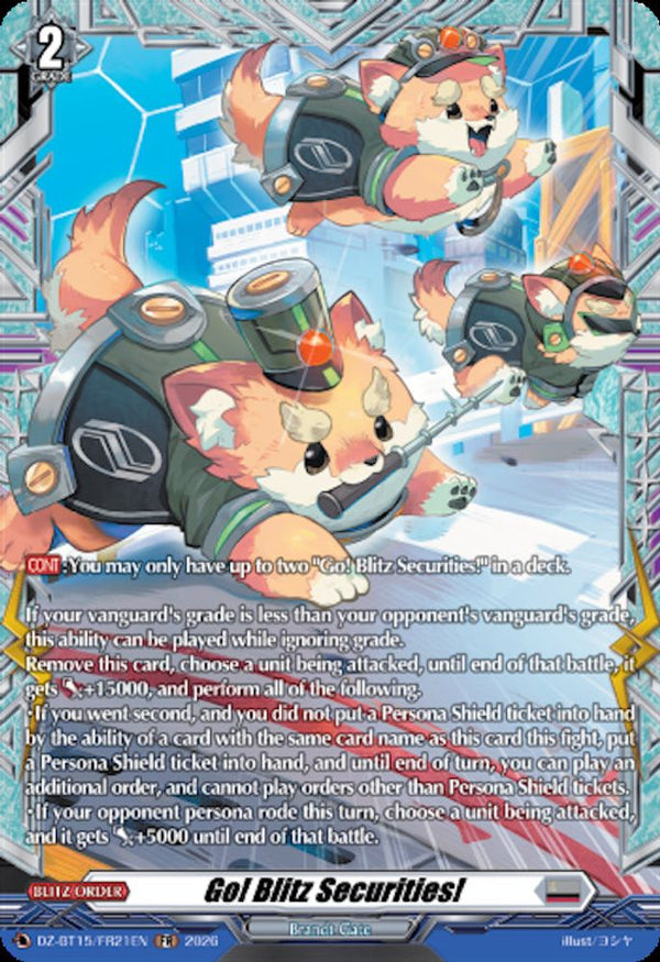 Go! Blitz Securities! (FR) - DZ-BT15/FR21EN - Frame Rare