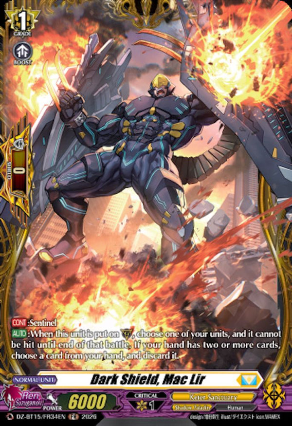 Dark Shield, Mac Lir (FR) - DZ-BT15/FR34EN - Frame Rare