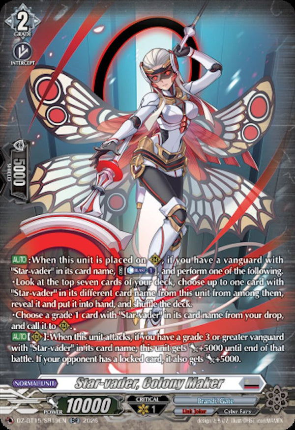 Star-vader, Colony Maker (SR) - DZ-BT15/SR19EN - Silver Rare