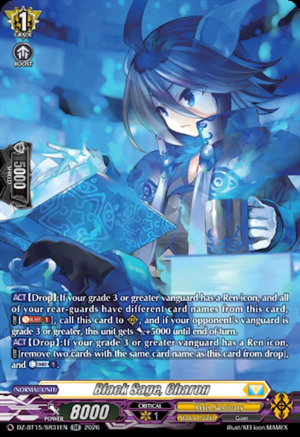 Black Sage, Charon (SR) - DZ-BT15/SR31EN - Silver Rare