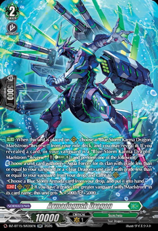 Armadogush Dragon (SR) - DZ-BT15/SR35EN - Silver Rare
