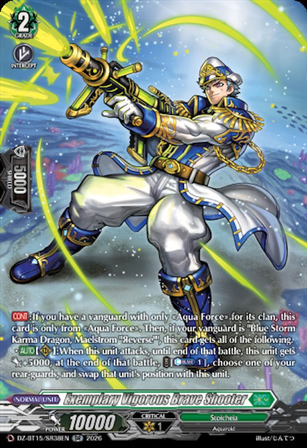 Exemplary Vigorous Brave Shooter (SR) - DZ-BT15/SR38EN - Silver Rare