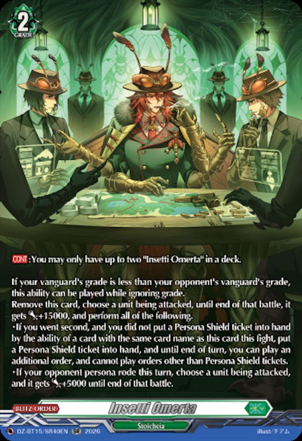 Insetti Omerta (SR) - DZ-BT15/SR40EN - Silver Rare