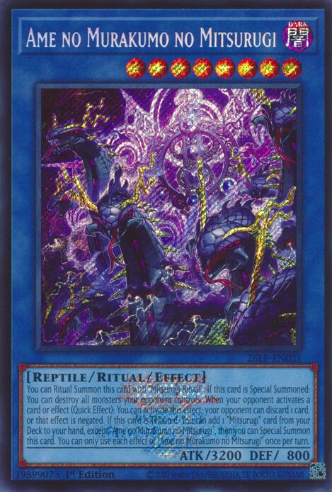 Ame no Murakumo no Mitsurugi (ESR) - 26LP-EN021 - Emblazoned Secret Rare - 1st Edition