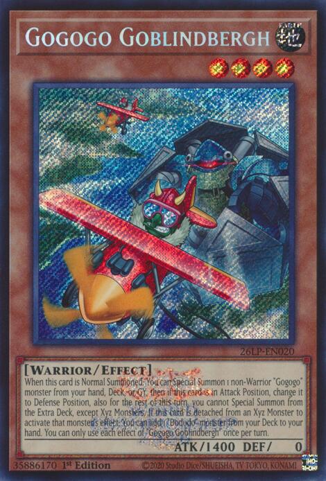 Gogogo Goblindbergh (ESR) - 26LP-EN020 - Emblazoned Secret Rare - 1st Edition