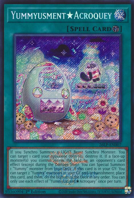 YummyusmentAcroquey (ESR) - 26LP-EN007 - Emblazoned Secret Rare - 1st Edition