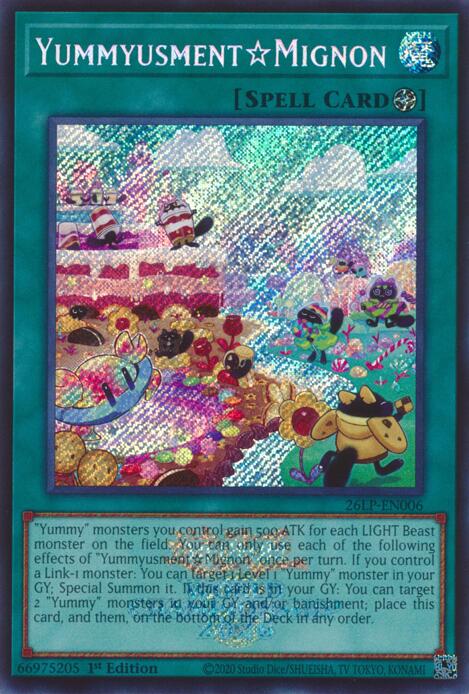 YummyusmentMignon (ESR) - 26LP-EN006 - Emblazoned Secret Rare - 1st Edition
