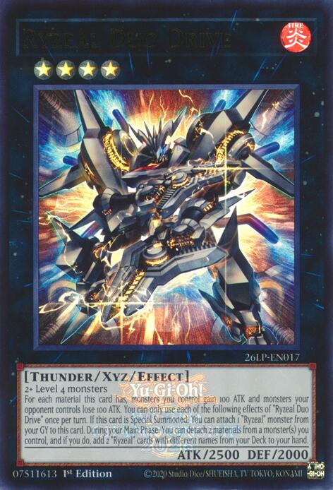 Ryzeal Duo Drive (EUR) - 26LP-EN017 - Emblazoned Ultra Rare - 1st Edition