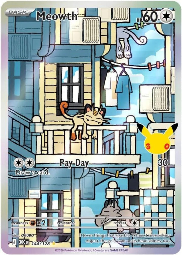 Meowth - 144/128 - Illustration Rare