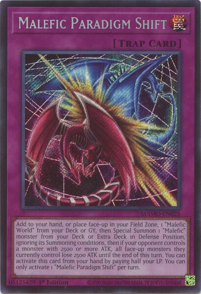 Malefic Paradigm Shift (Secret Rare) - MAMO-EN025 - Secret Rare - 1st Edition