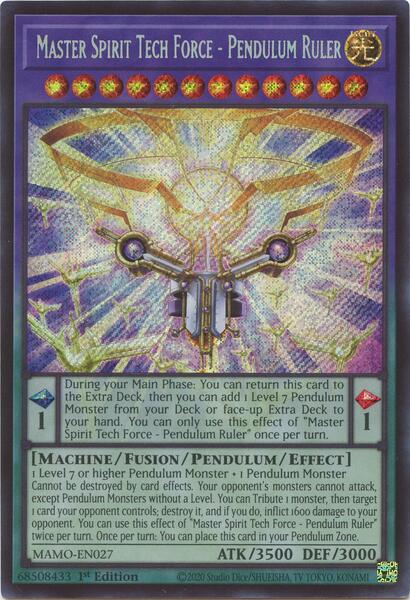 Master Spirit Tech Force - Pendulum Ruler (Secret Rare) - MAMO-EN027 - Secret Rare - 1st Edition