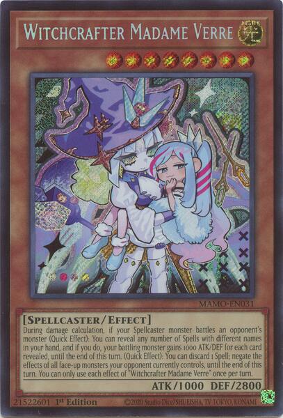 Witchcrafter Madame Verre (Secret Rare) - MAMO-EN031 - Secret Rare - 1st Edition