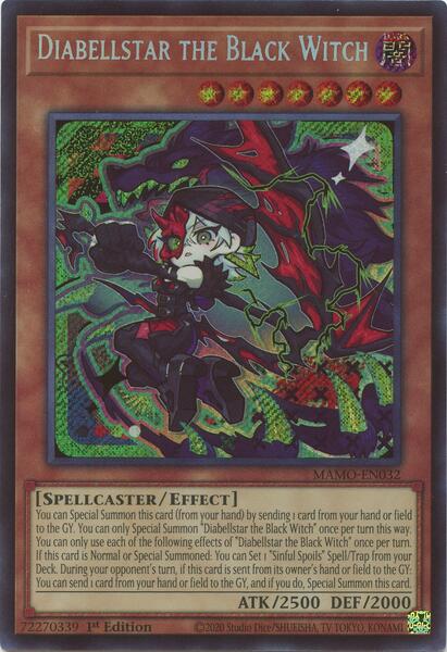 Diabellstar the Black Witch (Secret Rare) - MAMO-EN032 - Secret Rare - 1st Edition