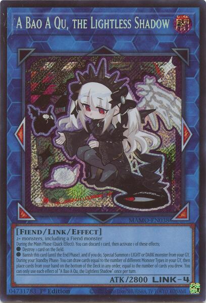A Bao A Qu, the Lightless Shadow (Secret Rare) - MAMO-EN038 - Secret Rare - 1st Edition