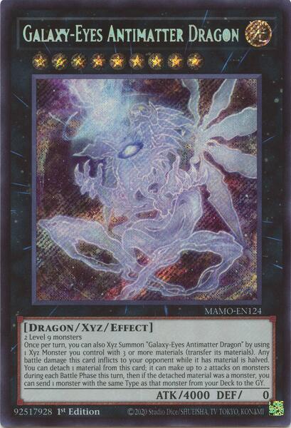 Galaxy-Eyes Antimatter Dragon - MAMO-EN124 - Secret Rare - 1st Edition