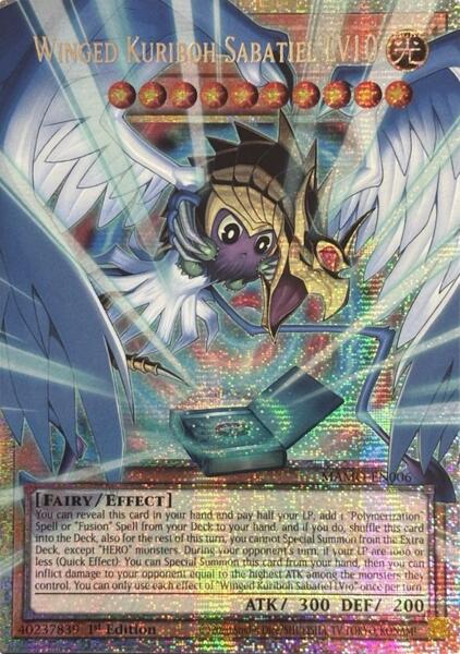 Winged Kuriboh Sabatiel LV10 (Extended Art) - MAMO-EN006 - Starlight Rare - 1st Edition