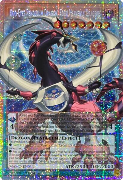 Odd-Eyes Pendulum Dragon, Four Heavenly Dragons (Extended Art) - MAMO-EN013 - Starlight Rare - 1st Edition