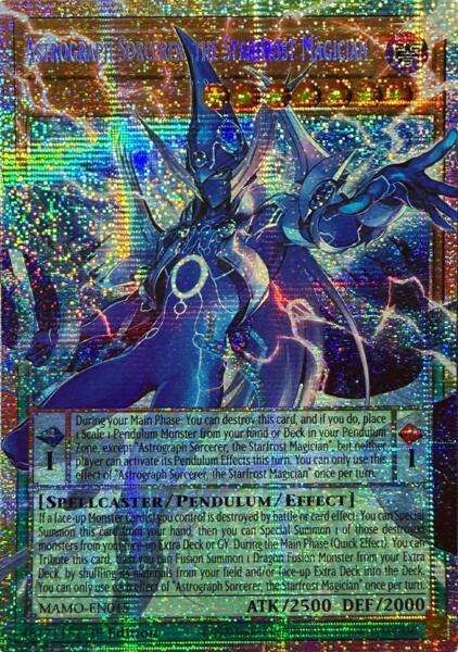 Astrograph Sorcerer, the Starfrost Magician (Extended Art) - MAMO-EN015 - Starlight Rare - 1st Edition