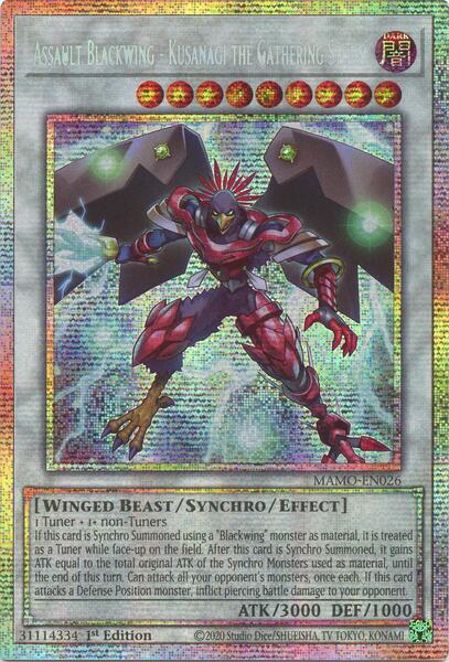 Assault Blackwing - Kusanagi the Gathering Storm - MAMO-EN026 - Starlight Rare - 1st Edition