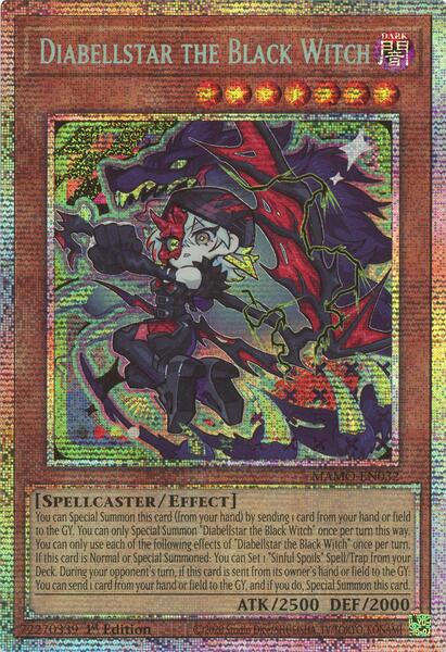 Diabellstar the Black Witch - MAMO-EN032 - Starlight Rare - 1st Edition
