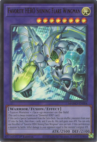 Favorite HERO Shining Flare Wingman - MAMO-EN004 - Ultra Rare - 1st Edition