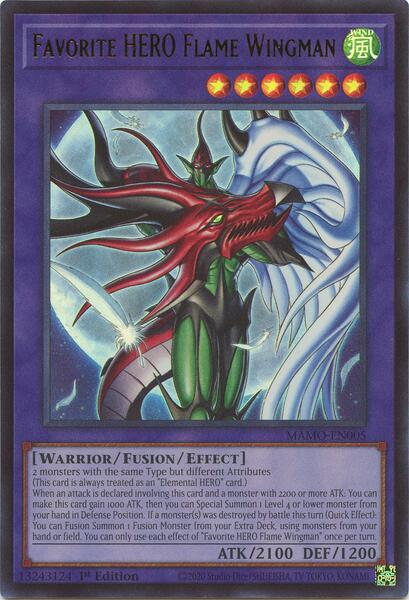 Favorite HERO Flame Wingman - MAMO-EN005 - Ultra Rare - 1st Edition