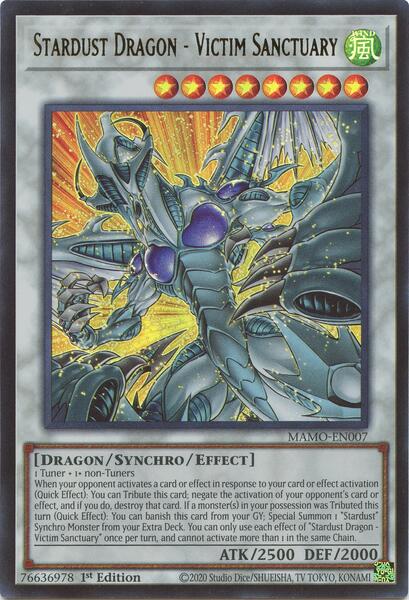 Stardust Dragon - Victim Sanctuary - MAMO-EN007 - Ultra Rare - 1st Edition