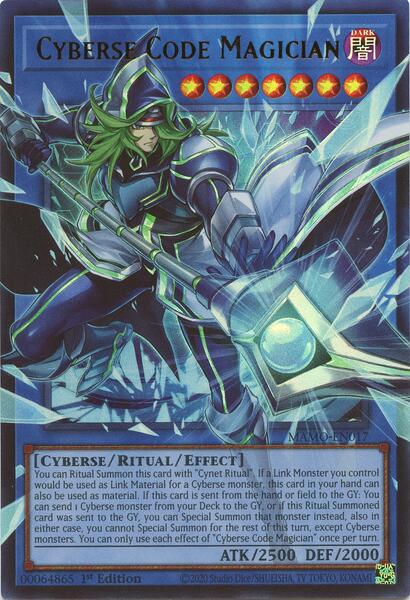 Cyberse Code Magician (Extended Art) - MAMO-EN017 - Ultra Rare - 1st Edition