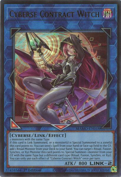 Cyberse Contract Witch - MAMO-EN018 - Ultra Rare - 1st Edition
