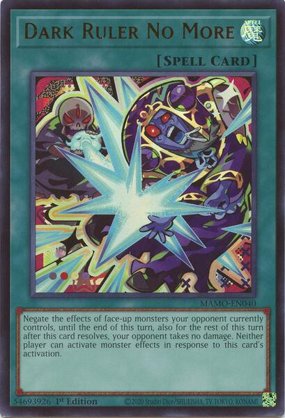 Dark Ruler No More - MAMO-EN040 - Ultra Rare - 1st Edition