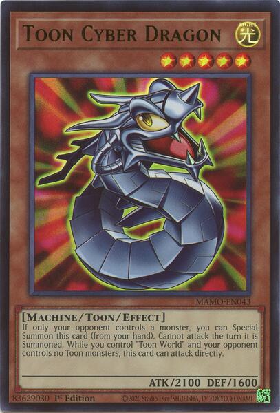 Toon Cyber Dragon - MAMO-EN043 - Ultra Rare - 1st Edition
