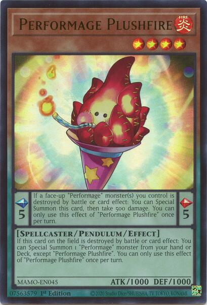 Performage Plushfire - MAMO-EN045 - Ultra Rare - 1st Edition