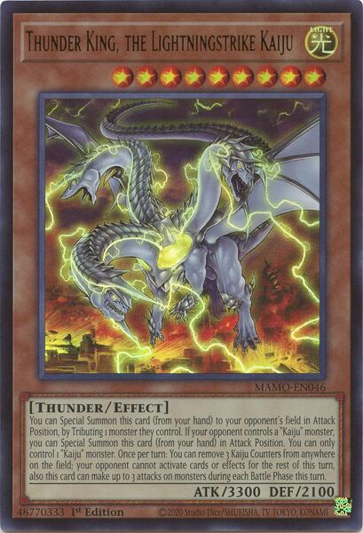 Thunder King, the Lightningstrike Kaiju - MAMO-EN046 - Ultra Rare - 1st Edition