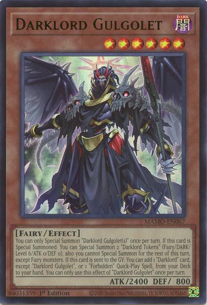 Darklord Gulgolet - MAMO-EN067 - Ultra Rare - 1st Edition