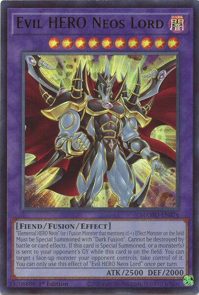 Evil HERO Neos Lord - MAMO-EN076 - Ultra Rare - 1st Edition