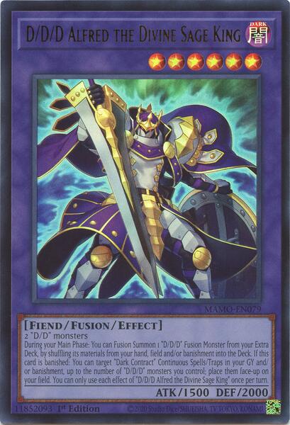 D/D/D Alfred the Divine Sage King - MAMO-EN079 - Ultra Rare - 1st Edition
