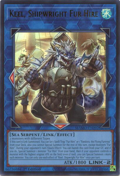 Keel, Shipwright Fur Hire - MAMO-EN092 - Ultra Rare - 1st Edition