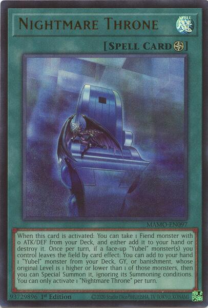 Nightmare Throne - MAMO-EN097 - Ultra Rare - 1st Edition