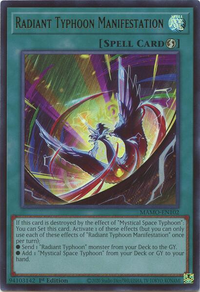 Radiant Typhoon Manifestation - MAMO-EN102 - Ultra Rare - 1st Edition