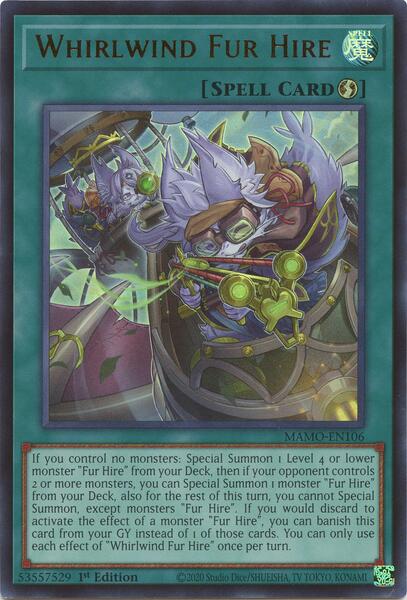 Whirlwind Fur Hire - MAMO-EN106 - Ultra Rare - 1st Edition