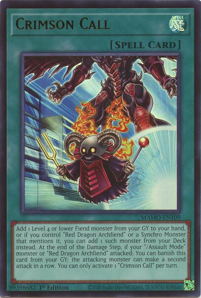 Crimson Call - MAMO-EN109 - Ultra Rare - 1st Edition