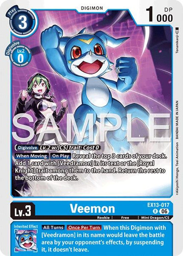 Veemon - EX13-017 - Rare