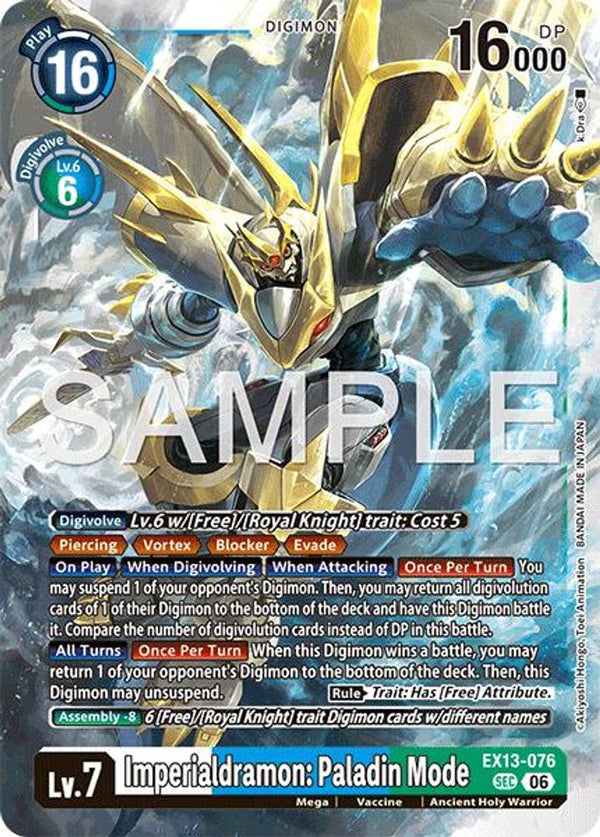 Imperialdramon: Paladin Mode - EX13-076 - Secret Rare