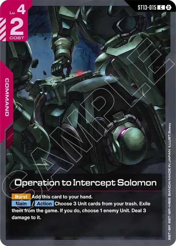 Operation to Intercept Solomon - ST13-015 - Common
